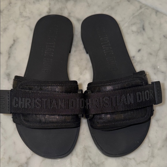 Dior Shoes - Dior Black Slide Sandals